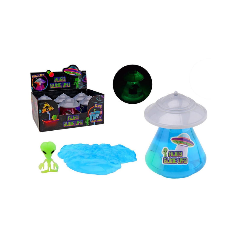 Load image into Gallery viewer, Johntoy ufo slijm met licht en glow in the dark alien