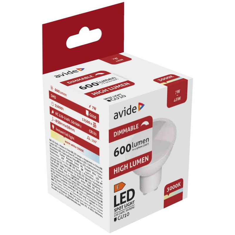 Load image into Gallery viewer, Avide led spot gu10 7w 3000k ww dimbaar