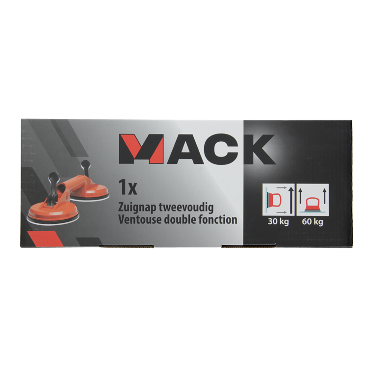 Load image into Gallery viewer, Mack 1004636 - zuignap dubbel rood ø 12cm | 4 stuks