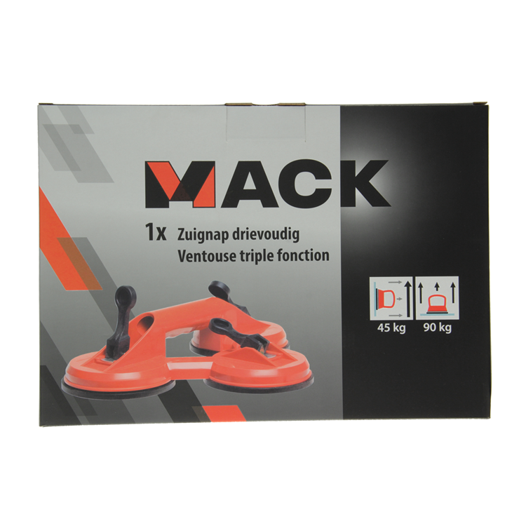 Load image into Gallery viewer, Mack 1004637 - zuignap 3 voudig rood ø 12cm | 4 stuks