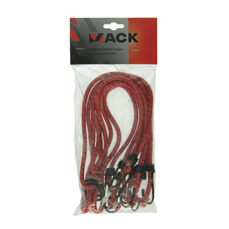 Load image into Gallery viewer, Mack 1006829 - snelbinder elastisch 8 haken rood | 5 stuks