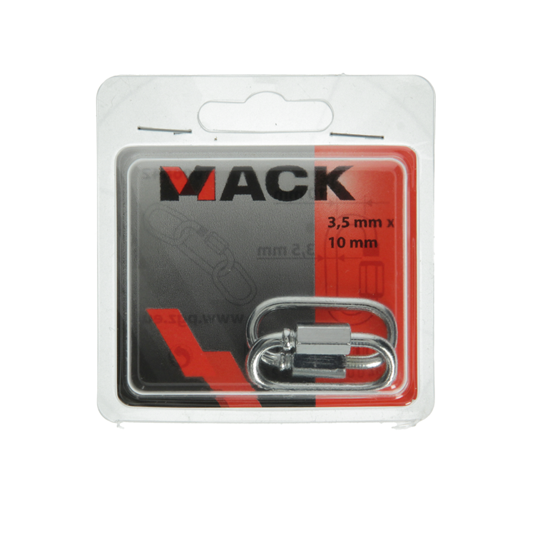 Load image into Gallery viewer, Mack 1006842 - 2 loze schakels verzinkt+moer bl 3,5mm | 5 stuks
