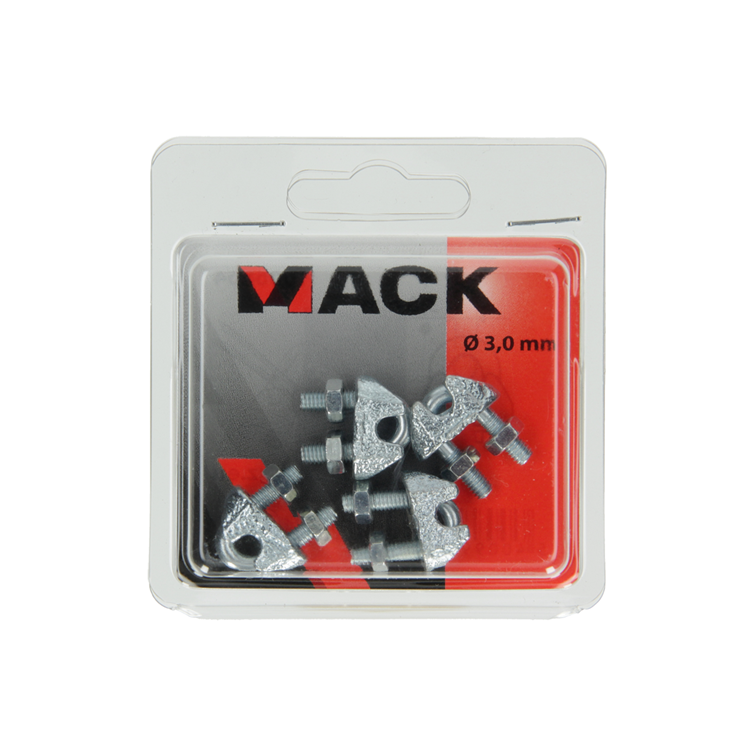 Load image into Gallery viewer, Mack 1006864 - 4 staaldraadklemmen crosby verzinkt 3mm bl | 5 stuks