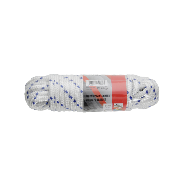Load image into Gallery viewer, Mack 1006922 - pp gevlochten wit blauw streng8mm 10m | 5 stuks