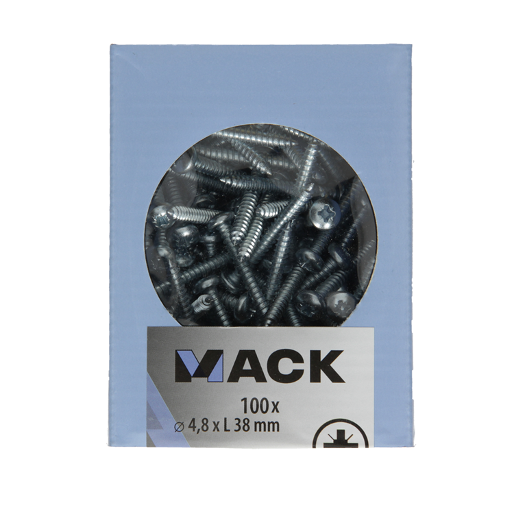 Load image into Gallery viewer, Mack 1007002 - zelftap. schroef cyl. kop 100 100 st 4,8x38mm | 5 stuks