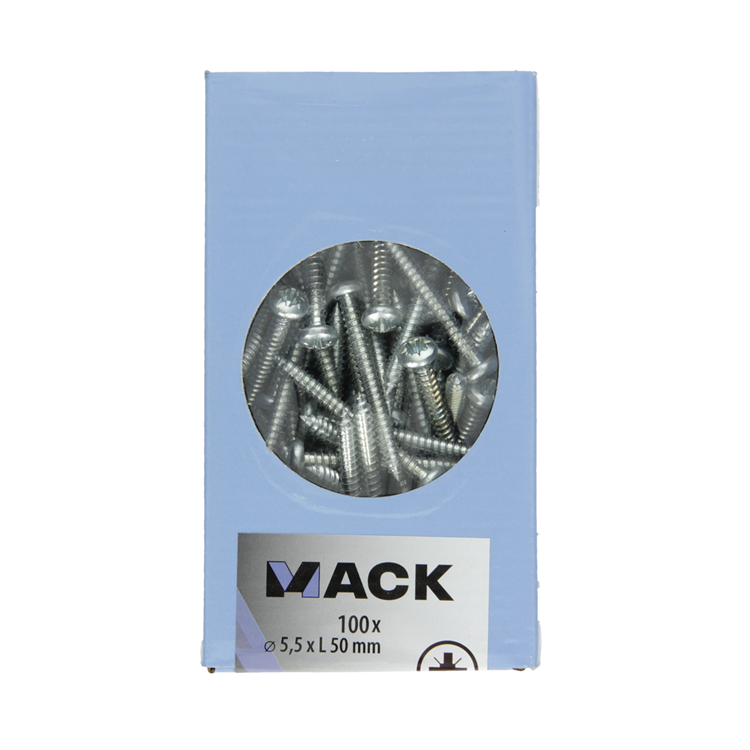 Load image into Gallery viewer, Mack 1007006 - zelftap. schroef cyl. kop 100 100 st 5,5x50mm | 5 stuks