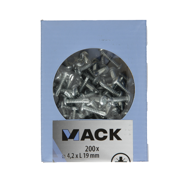 Afbeelding laden in galerijviewer, Mack 1007013 - zelfbor. schroef cyl. kop 200 200 st 4,2x19mm | 5 stuks