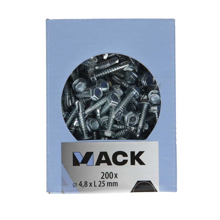 Load image into Gallery viewer, Mack 1007022 - zelfbor. schroef zeskant 200 200 st 4,8x25mm | 5 stuks