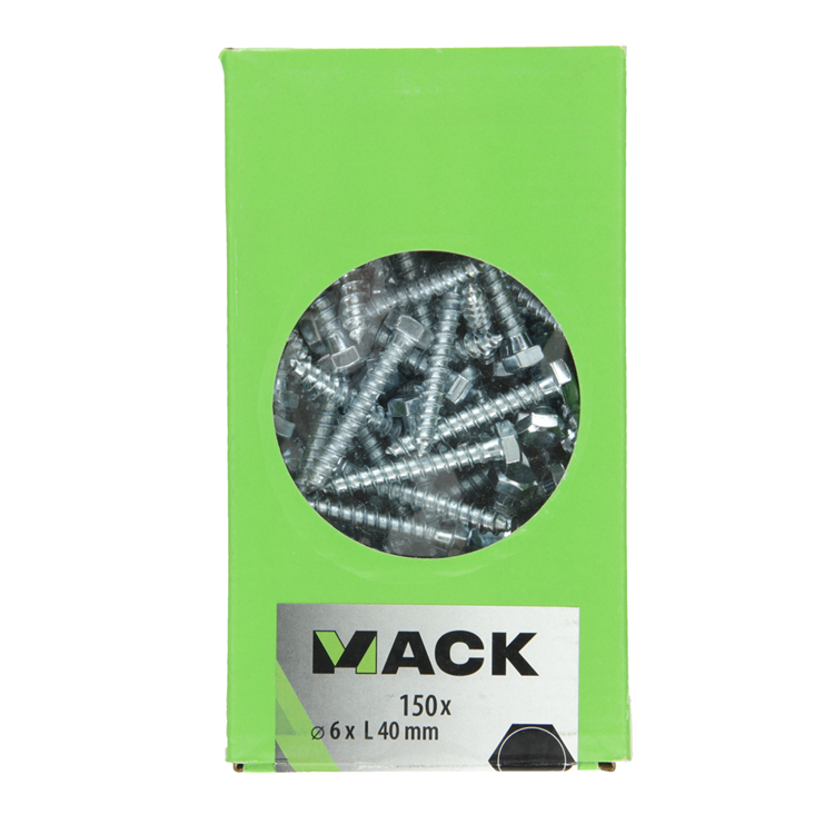 Load image into Gallery viewer, Mack 1007030 - houtdraadbout staal verzinkt 150 st 6 x 40 mm | 5 stuks