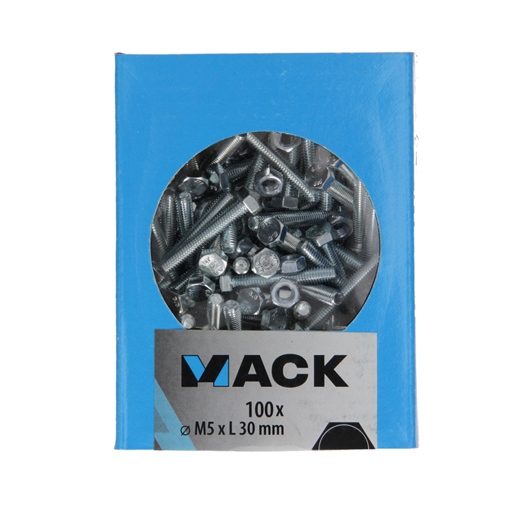 Load image into Gallery viewer, Mack 1007070 - tapbout + moer verzinkt 100 st 5 x 30 mm | 5 stuks