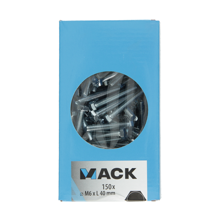 Load image into Gallery viewer, Mack 1007073 - tapbout + moer verzinkt 150 st 6 x 40 mm | 4 stuks