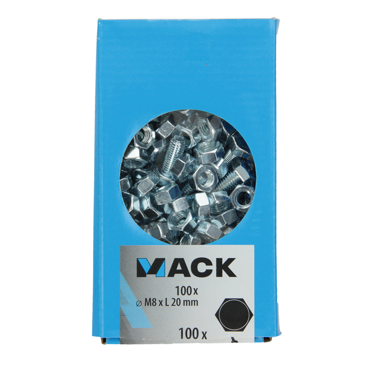 Load image into Gallery viewer, Mack 1007077 - tapbout + moer verzinkt 100 st 8 x 20 mm | 5 stuks