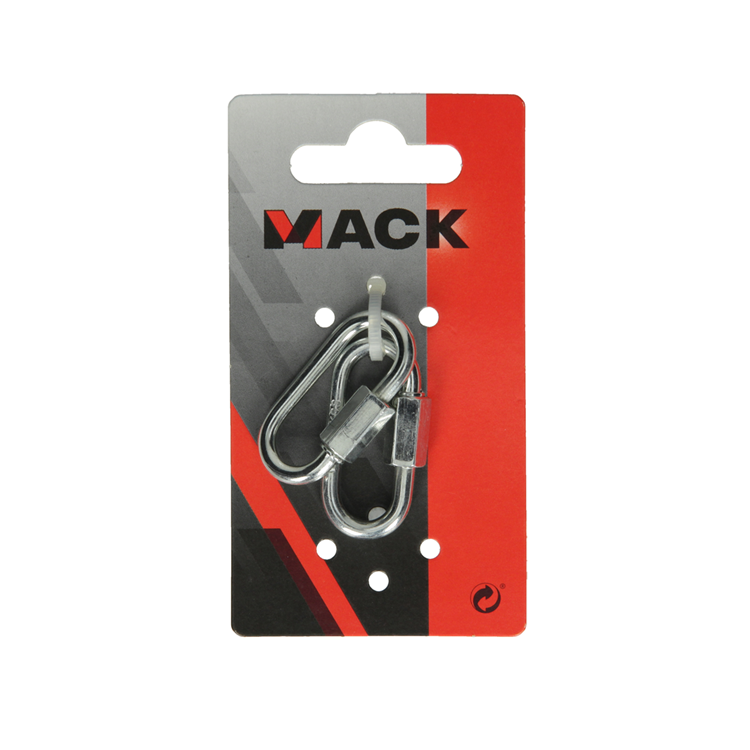 Load image into Gallery viewer, Mack 1008488 - 2 loze schakels + moer 4mm verzinkt | 10 stuks