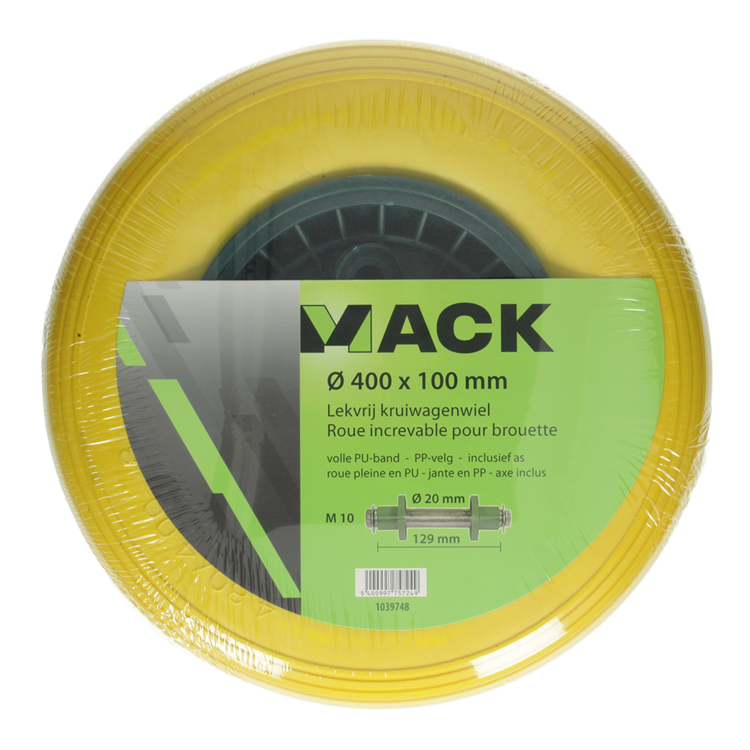 Load image into Gallery viewer, 1039748 - lekvrij kruiwagenwiel ø 400 groene velg | 3 stuks
