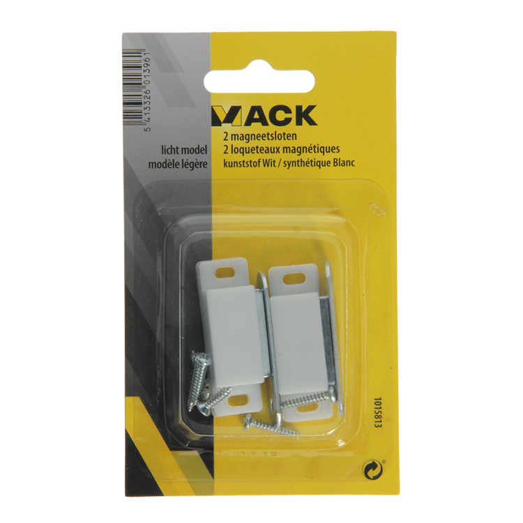 Load image into Gallery viewer, Mack 1015813 - 2 magneetsloten, licht model, kunststof wit | 10 stuks