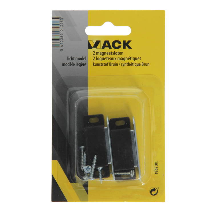 Load image into Gallery viewer, Mack 1015924 - 2 magneetsloten, licht model, kunststof bruin | 10 stuks