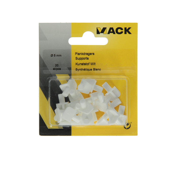 Load image into Gallery viewer, Mack 1015837 - 20 plankdragers kunststof wit ø 5 mm | 10 stuks