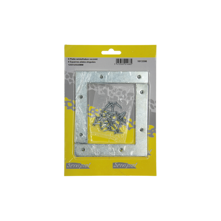 Load image into Gallery viewer, Mack 1013306 - 8 platte winkelhaken verzinkt 125x125x20x2mm | 10 stuks