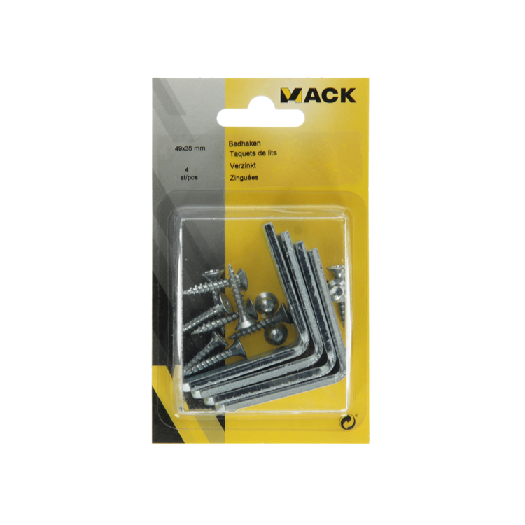 Load image into Gallery viewer, Mack 1013312 - 4 bedhaken verzinkt 49 x 35 mm | 5 stuks