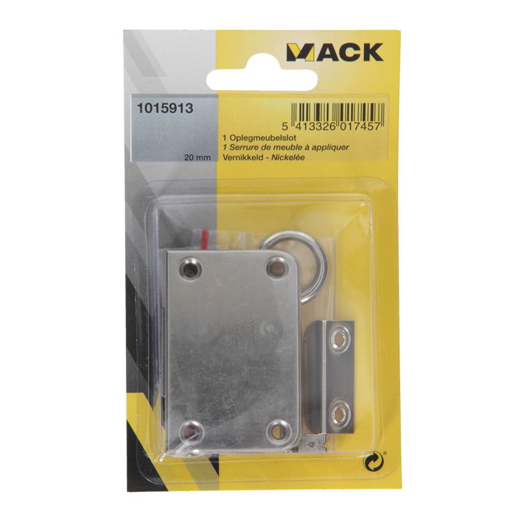 Load image into Gallery viewer, Mack 1015913 - 1 oplegmeubelslot vernikkeld 20mm | 5 stuks
