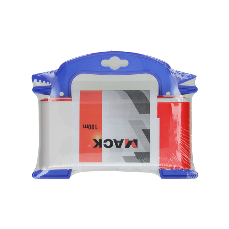 Load image into Gallery viewer, Mack 1014099 - afsperband rood wit haspel 75mm x 100m 35 micron | 5 stuks