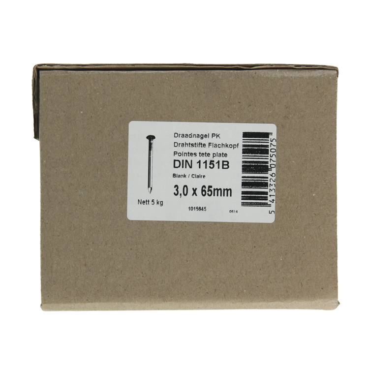 Afbeelding laden in galerijviewer, 1015645 - doos 5 kg. nagels platte kop 3,0x65 mm | 2 stuks
