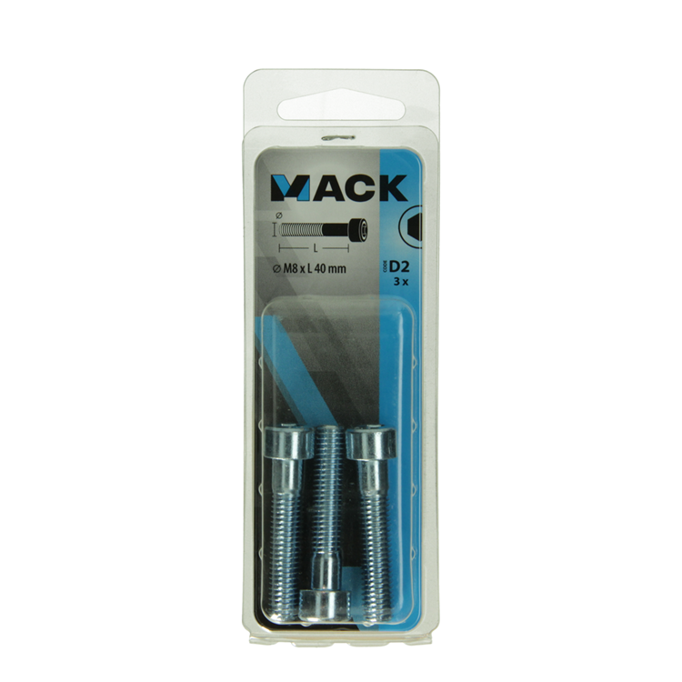Load image into Gallery viewer, Mack 1017654 - binnenzeskant bout cyl.kop verz. 3 st m8 x 40 mm | 10 stuks