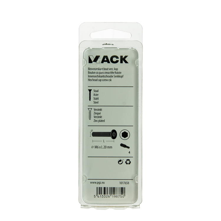 Load image into Gallery viewer, Mack 1017658 - binnenzeskant bout verz. kop verz. 7 st m6x20 | 10 stuks