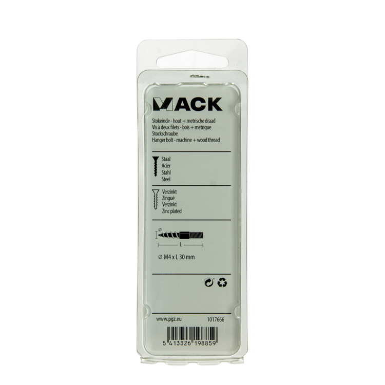 Load image into Gallery viewer, Mack 1017666 - stokeinde hout + metr. draad verz. 8 st m4x30 | 10 stuks