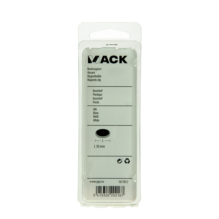 Load image into Gallery viewer, Mack 1017872 - bordmagneet kunststof wit 4 st30 mm | 10 stuks
