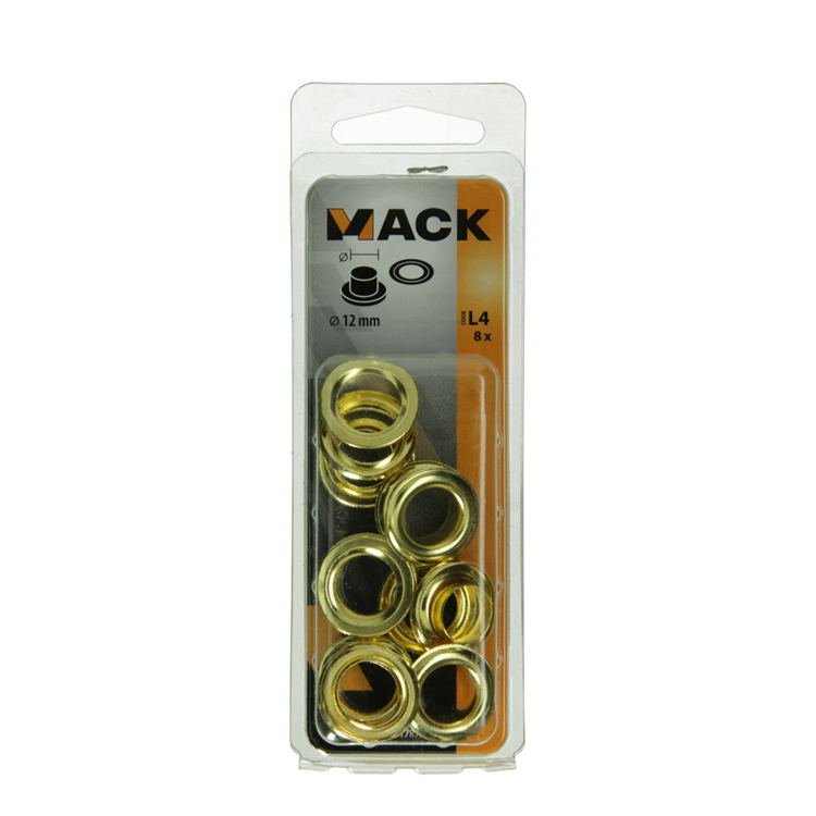 Load image into Gallery viewer, Mack 1017875 - zeilringen messing 8 st 12mm | 10 stuks