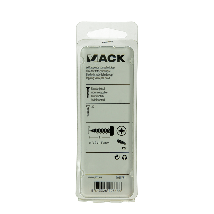 Load image into Gallery viewer, Mack 1019781 - zelftappende schroef cyl.kop a2 14 st 3,5 x 13 mm | 10 stuks