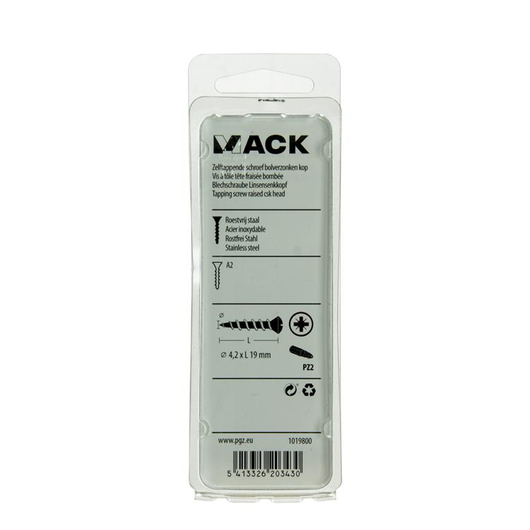 Load image into Gallery viewer, Mack 1019800 - zelftappende schroef bolvz.kopa2 10st 4,2 x 19 mm | 10 stuks