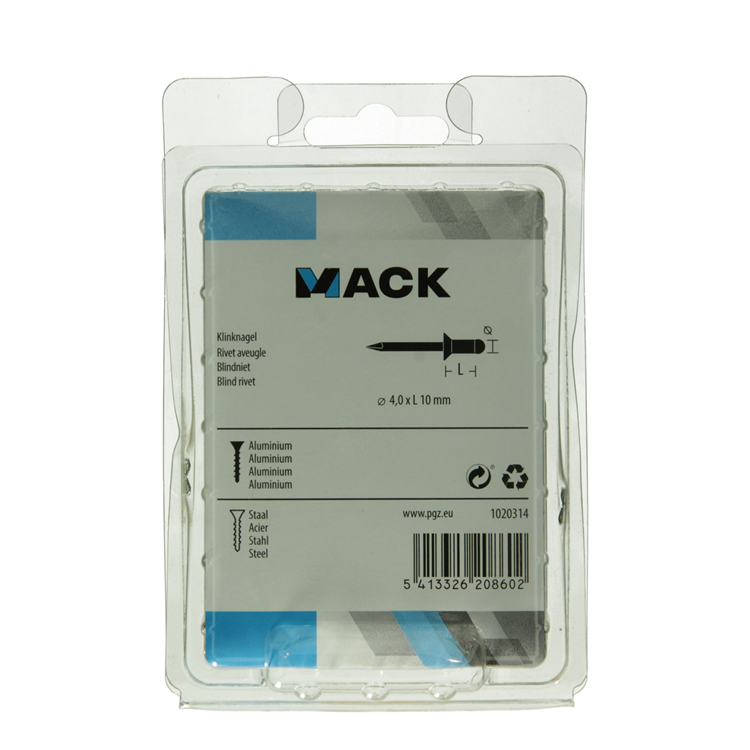 Load image into Gallery viewer, Mack 1020314 - 100 blindnieten alu 4,0x10mm | 5 stuks