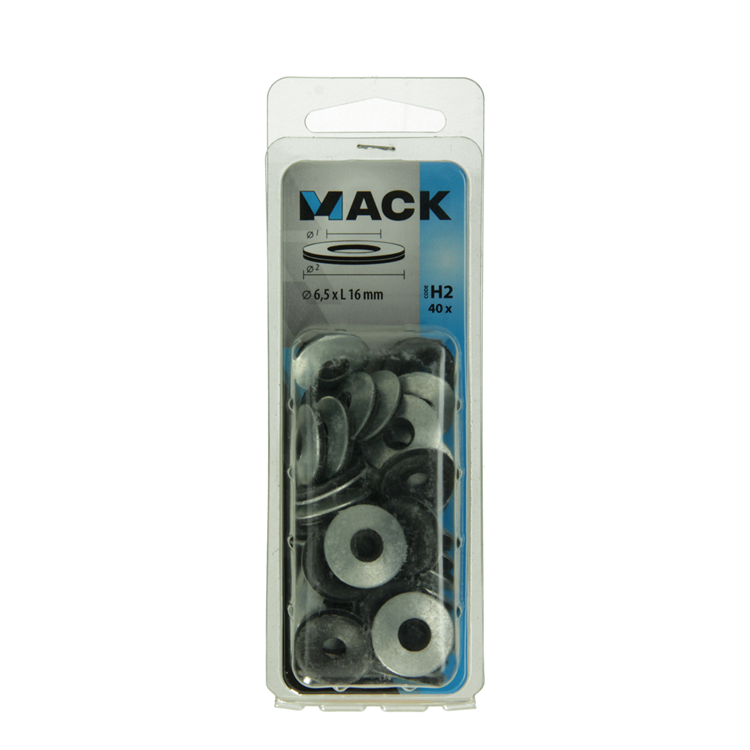Load image into Gallery viewer, Mack 1018134 - dichtingsring rubber verzinkt 40 st 6,5 x 16 mm | 5 stuks