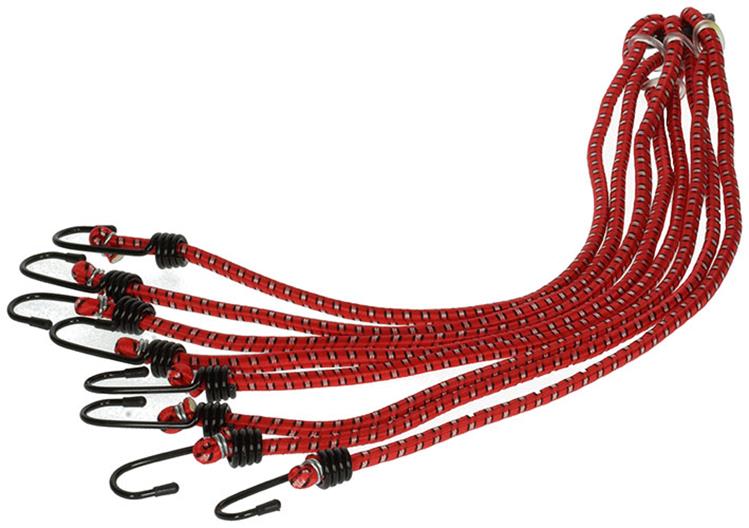 Load image into Gallery viewer, Mack 1006829 - snelbinder elastisch 8 haken rood | 5 stuks