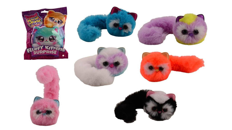 Load image into Gallery viewer, Johntoy pluizige kitten met lange staart