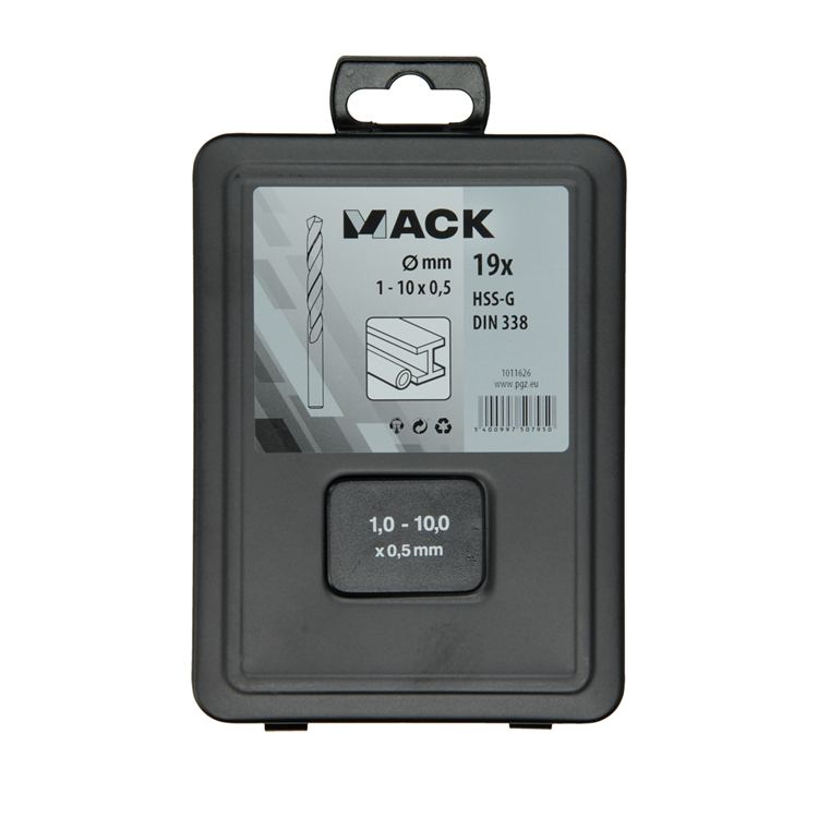 Load image into Gallery viewer, Mack 1011626 - metaalboor hss g din 338 set 19-delig 1-10mm | 3 stuks