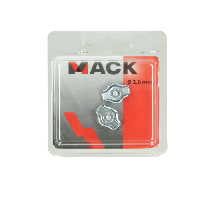 Load image into Gallery viewer, Mack 1006862 - 2 staaldraadklemmen simplex verzinkt 2mm bl | 5 stuks