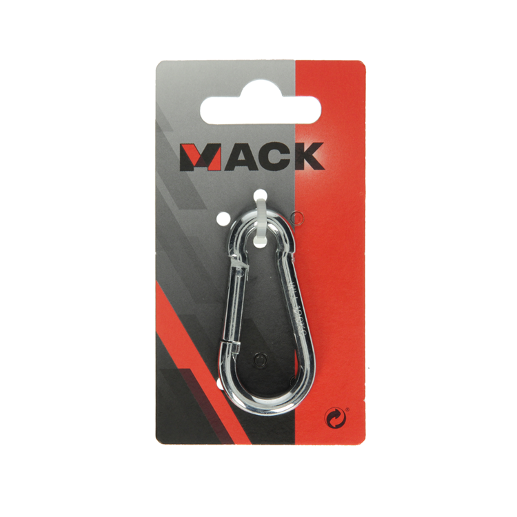 Load image into Gallery viewer, Mack 1008438 - 1 karabijnhaak + veer 6 x 60mm verzinkt | 10 stuks