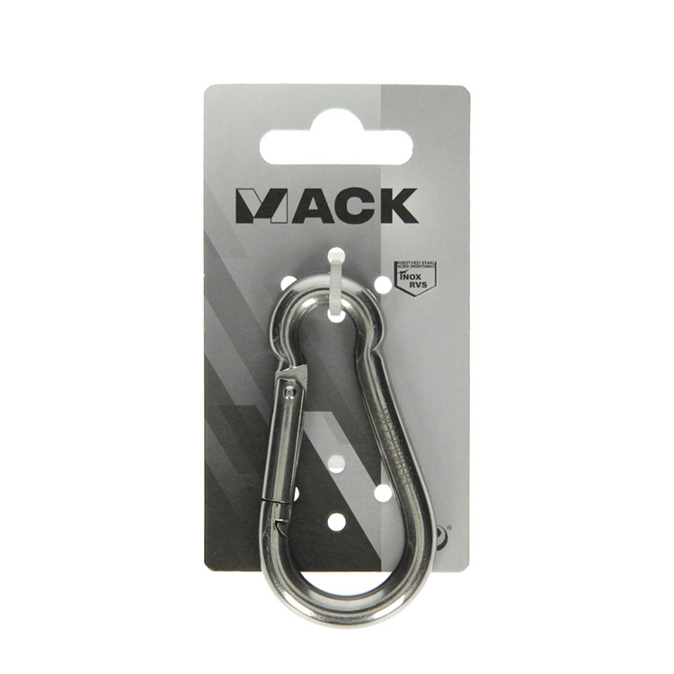 Load image into Gallery viewer, Mack 1008440 - 1 karabijnhaak + veer 8 x 80mm inox | 10 stuks