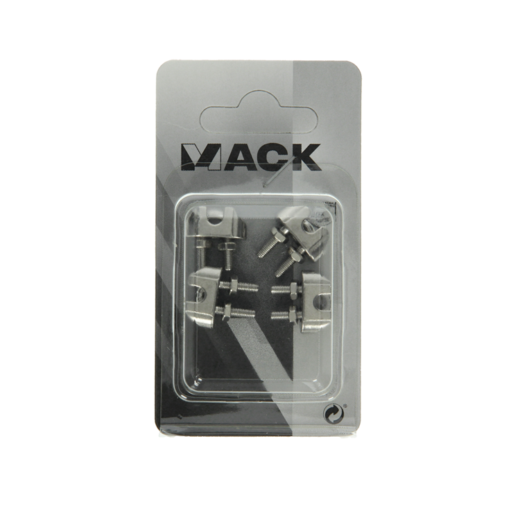 Load image into Gallery viewer, Mack 1008442 - 4 staaldraadklemmen 2mm inox | 10 stuks