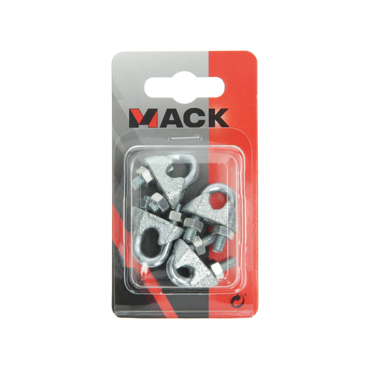 Load image into Gallery viewer, Mack 1008454 - 4 staaldraadklemmen 6mm verzinkt | 10 stuks