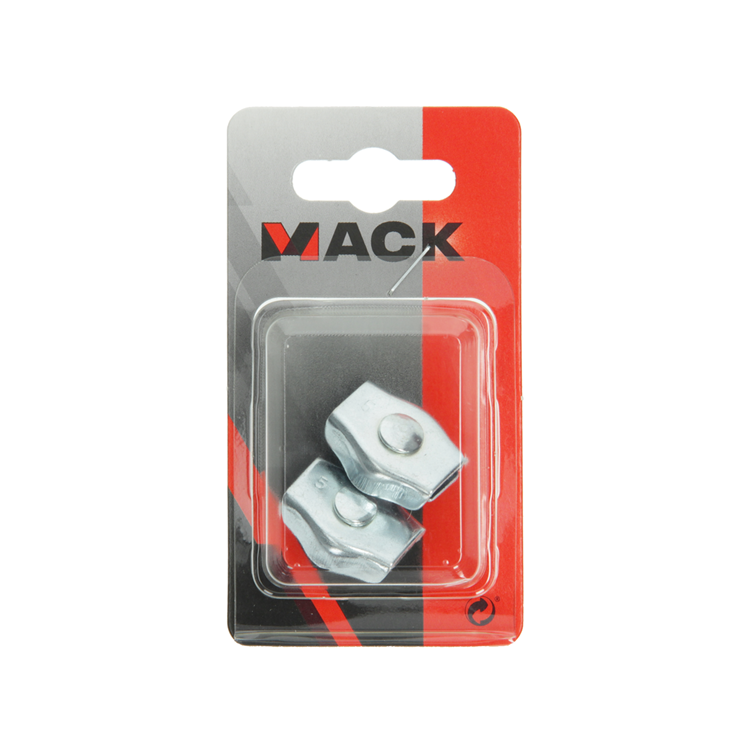 Load image into Gallery viewer, Mack 1008518 - 2 staaldraadklemmen 5mm simplex verzinkt | 10 stuks