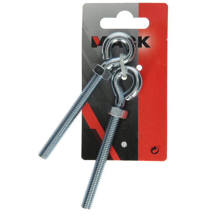 Load image into Gallery viewer, Mack 1008551 - 2 oogbouten + moer m8 x 80mm verzinkt | 10 stuks