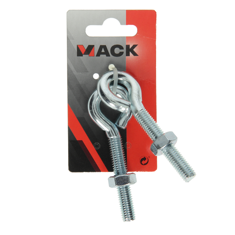 Load image into Gallery viewer, Mack 1008553 - 2 oogbouten + moer m10 x 60mm verzinkt | 10 stuks