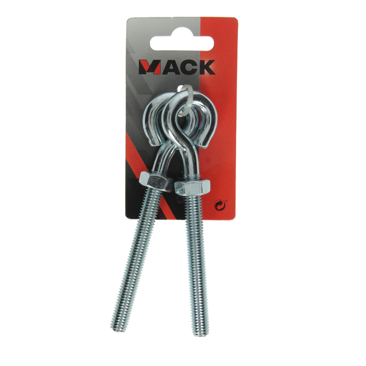 Load image into Gallery viewer, Mack 1008557 - 2 oogbouten + moer m10 x 100mm verzinkt | 10 stuks
