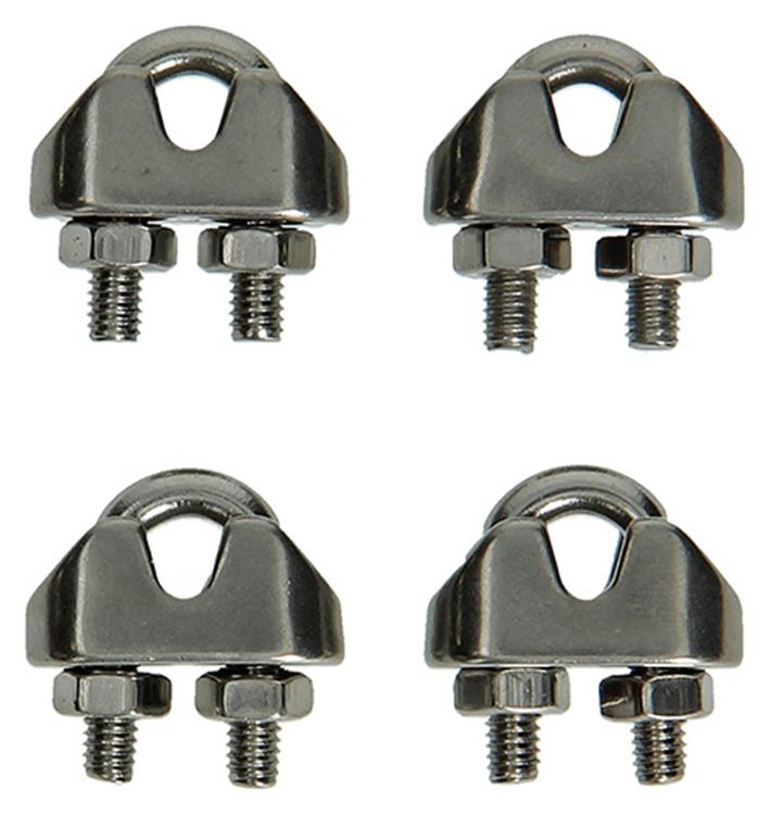 Load image into Gallery viewer, Mack 1008434 - 4 staaldraadklemmen 3mm inox | 10 stuks