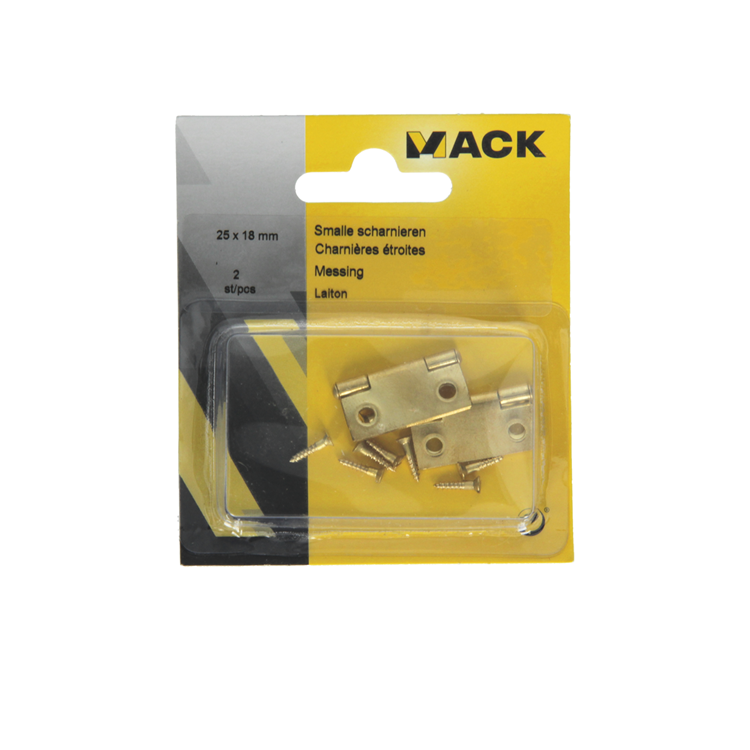 Load image into Gallery viewer, Mack 1013502 - 2 smalle scharnieren messing h 25 x b 18 mm | 5 stuks