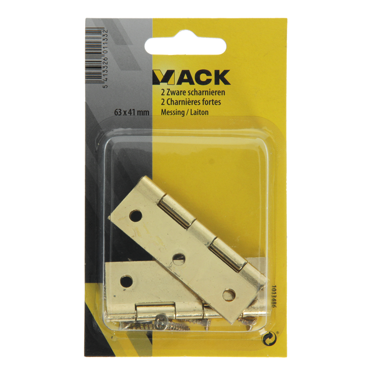Load image into Gallery viewer, Mack 1013486 - 2 scharnieren vermessingd h 63 x b 41 mm | 5 stuks
